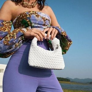 Knot Decor Braided Design Satchel Bag